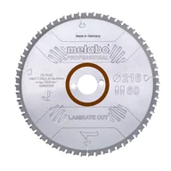 Tarcze do pił - Metabo Tarcza do cięcia paneli laminowanych 216x30 mm 60T - miniaturka - grafika 1