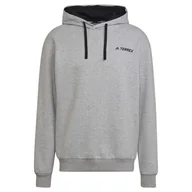 Bluzy sportowe męskie - Męska Bluza ADIDAS TX LOGO HOODY H50936 – Szary - miniaturka - grafika 1