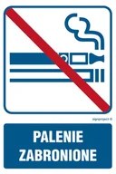 Systemy ekspozycyjne i znaki informacyjne - RB038 PALENIE ZABRONIONE, FN - FOLIA SAMOPRZYLEPNA; (500X750MM) - miniaturka - grafika 1
