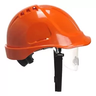 Akcesoria BHP - Hełm Endurance z wizjerką PORTWEST [PW55] Pomarńcz - miniaturka - grafika 1