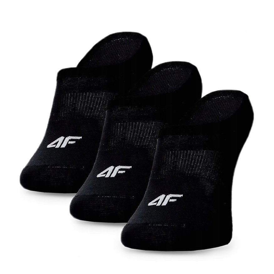 Skarpetki Damskie 4F Stopki Skarpety Czarne Niskie 3 Pary Zestaw 35-38