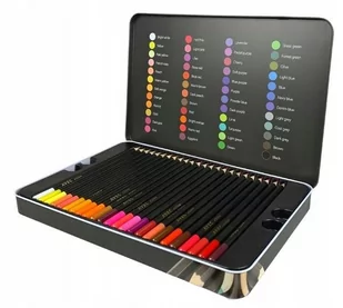 Kredki KREDKI OŁÓWKOWE PREMIUM 48 SZT W METALOWYM ETUI - Kredki, ołówki, pastele i pisaki - miniaturka - grafika 1