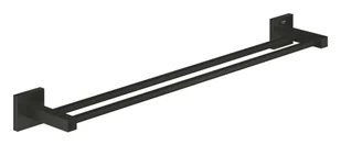Grohe QuickFix Start Cube - Podwójny wieszak na ręczniki, czarny mat 411042430 - Wieszaki łazienkowe - miniaturka - grafika 1