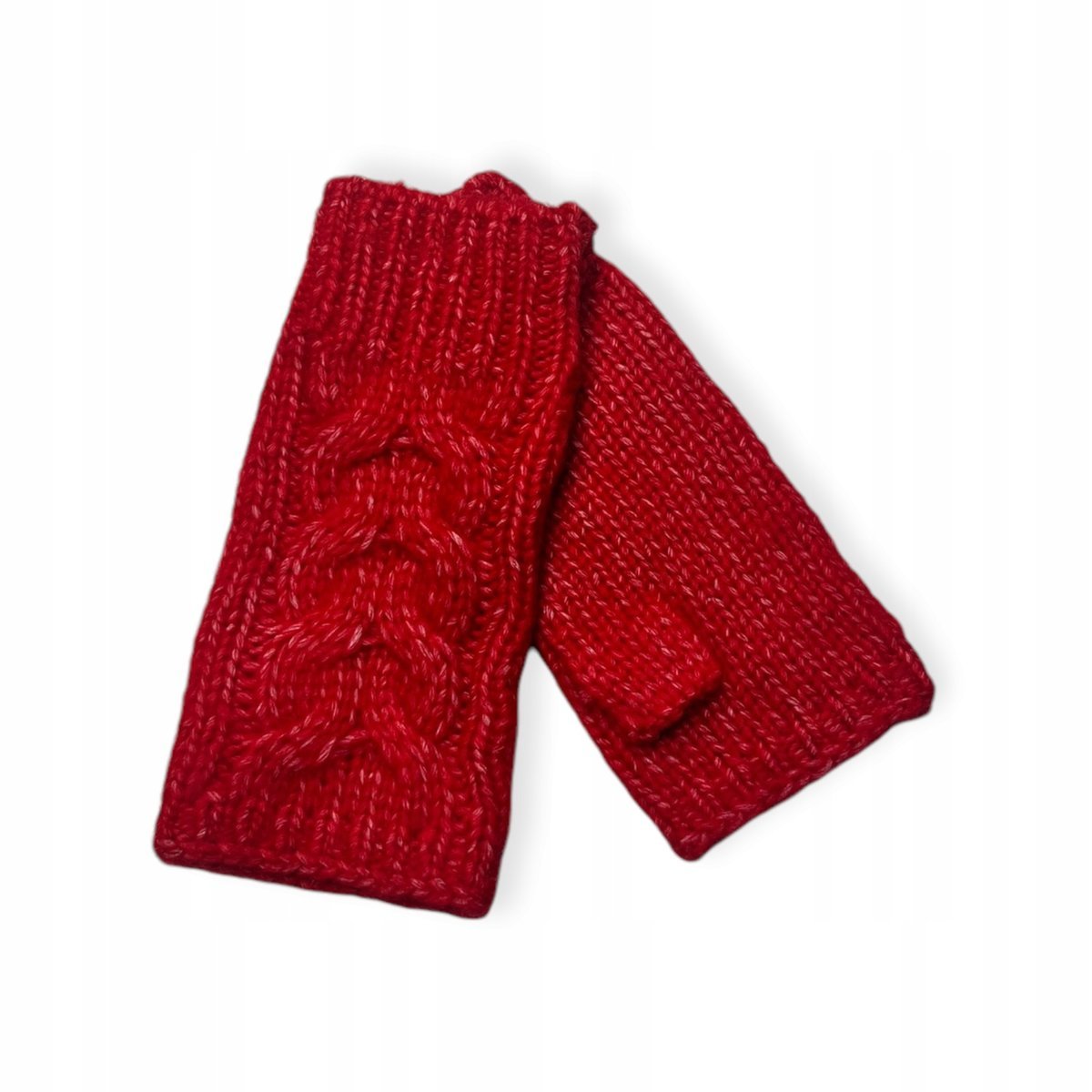 Czerwone rękawiczki bez palców LOFT