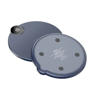 Baseus Digital LED Display Wireless Charger bezprzewodowa ładowarka Qi z wyświetlaczem napięcia ładowania (WXSX-03) niebieski - Ładowarki do telefonów - miniaturka - grafika 5