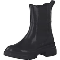 Botki damskie - Tamaris Damskie sztyblety 1-25478-29, czarne, 37 EU - miniaturka - grafika 1