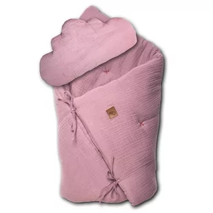 Hi Little One, Kołderka z podusią i Rożek z oddychającej bawełny organicznej, GOTS QUILT BABY HORN BLUSH - Otulacze - miniaturka - grafika 1