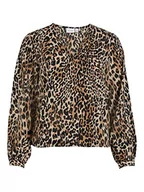 Bluzy damskie - Vila Women's VIYANA V-Neck L/S TOP/BF Bluza, Toasted Coconut/AOP:Cao, 44, Toasted Coconut/Aop: cao, 44 - miniaturka - grafika 1