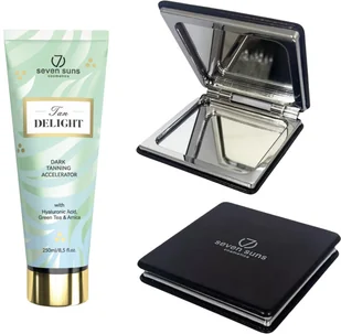 7suns Tan Delight Accelerator Dark Tanning 250ml + Podwójne Lusterko Gratis - Balsamy i kremy do opalania - miniaturka - grafika 1