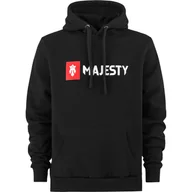 Bluzy sportowe damskie - Bluza kangurka MAJESTY Logo Classic Hoodie czarna L - miniaturka - grafika 1