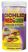 Pokarm dla ryb - Tropical Cichlid Red&Green Medium Sticks pałeczki ze spiruliną i astaksantyną dla średnich pielęgnic 250ml/90g - miniaturka - grafika 1