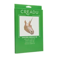 Zabawki kreatywne - Creadu, Zestaw kreatywny do tworzenia origami Jednorożec 3D - miniaturka - grafika 1