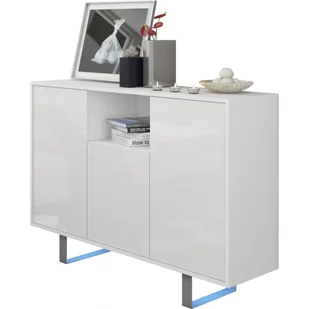 Komoda Duża KIN-04 King MebloCross Craft Złoty / Biały Połysk - Komody - miniaturka - grafika 1
