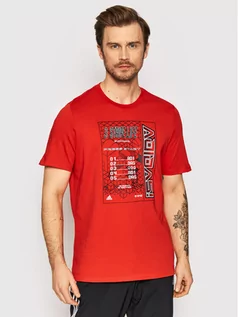 Koszulki męskie - Adidas T-Shirt Digital Dna Graphic Tee HE4829 Czerwony Regular Fit - grafika 1