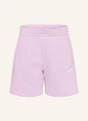 Spodnie i spodenki dla dziewczynek - Nike Szorty Dresowe New Sportswear Club lila - miniaturka - grafika 1