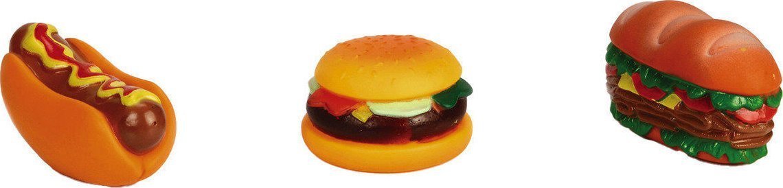 Beeztees BEEZTEES ZABAWKA VINYL KANAPKI MIX HOT-DOG, KANAPKA, HAMBURGER 11x4.5x6cm