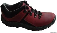 Buty trekkingowe damskie - SKÓRZANE TREKINGI czerwone szersze WYGODNE 40 - miniaturka - grafika 1