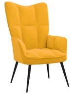 Fotele - Musztardowy Pikowany Fotel Wypoczynkowy K5-D89 - miniaturka - grafika 1