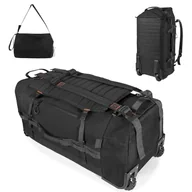 Torebki damskie - Bagenerous Składany plecak marynarski 86 l 76 cm z 2 kółkami, torba podróżna z oddzielną przegródką na buty, Czarny - miniaturka - grafika 1