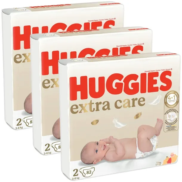 Pieluszki HUGGIES Extra Care rozmiar 2 (3-6kg) 246 szt
