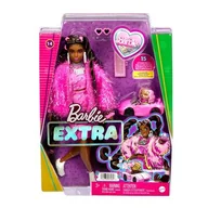 Lalki dla dziewczynek - Lalka Barbie Extra Różowy strój Brązowe kucyki HHN06 - miniaturka - grafika 1