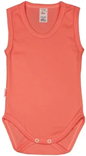 BODY ramiączko RAMKA bez rękawa Słodki RÓŻ r 74 KLEKLE - Body dla niemowląt - miniaturka - grafika 1