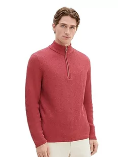 TOM TAILOR sweter męski, 32621 – Burned Bordeaux Red Melange, L - Swetry męskie - miniaturka - grafika 1