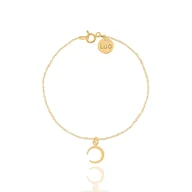 Bransoletki - Bransoletka srebrna pozłacana z półksiężycem - miniaturka - grafika 1