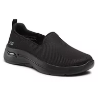 Półbuty damskie - Skechers Półbuty Go Walk Arch Fit 124401/BBK Black - miniaturka - grafika 1