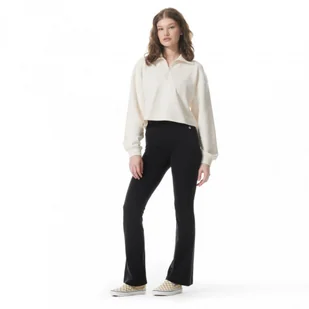 Damskie legginsy Champion Legacy High Waist Flare Leggins - czarne - CHAMPION - Spodnie sportowe damskie - miniaturka - grafika 1