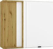 Szafki kuchenne - Szafka kuchenna narożna GIANNA WNP90 P/L biała alaska/dąb artisan STOLKAR - miniaturka - grafika 1