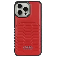 Etui i futerały do telefonów - Etui Audi Synthetic Leather z MagSafe na iPhone 15 Pro - czerwone - miniaturka - grafika 1