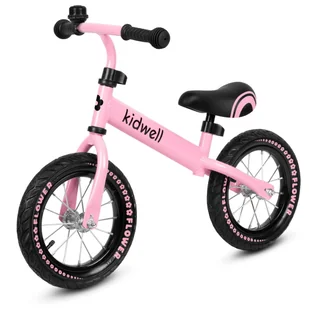 Kidwell Rowerek biegowy CRUZER Flower pompowane koła 12" - Rowerki biegowe - miniaturka - grafika 1