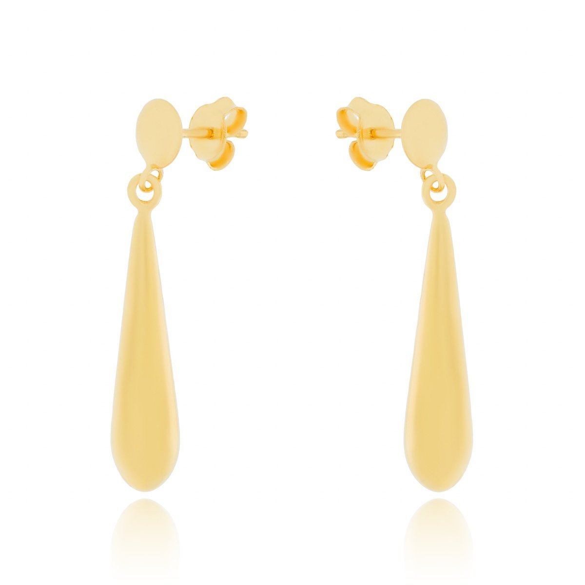 Srebrne pozłacane kolczyki łezki sztyfty pr. 925