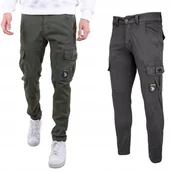 Spodnie męskie - Spodnie Alpha Industries Petrol Patch 178207 136 Grafitowe 32 - miniaturka - grafika 1