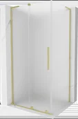 Kabiny prysznicowe - Mexen Velar L kabina prysznicowa rozsuwana 100x110 cm, szron, złota szczotkowana - 871-100-110-33-55 - miniaturka - grafika 1