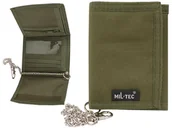 Portfele - Portfel militarny sportowy mocny Mil-Tec zamek rzep z łańcuszkiem olive - miniaturka - grafika 1
