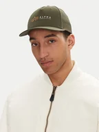Czapki męskie - Alpha Industries Czapka z daszkiem Label 106901 Zielony - miniaturka - grafika 1