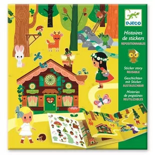 Djeco zestaw artystyczny z naklejkami magiczny las DJ08956 - Zabawki kreatywne - miniaturka - grafika 1