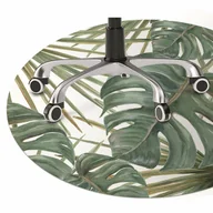 Podnóżki, podpórki, podkładki - Mata na podłogę pod krzesło Egzotyczne rośliny fi100 cm - miniaturka - grafika 1