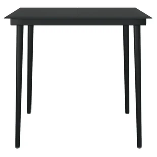 5-częściowy zestaw mebli ogrodowych, czarny, rattan PVC vidaXL - Meble ogrodowe - miniaturka - grafika 9