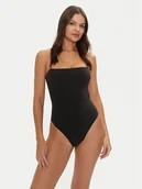 Stroje kąpielowe - Calvin Klein Swimwear Strój kąpielowy KW0KW02741 Czarny - miniaturka - grafika 1