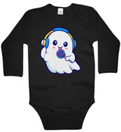 Body dla niemowląt - Body dziecięce Duszek Słuchawki Lizak Dzień Duszka Halloween 86/92 - miniaturka - grafika 1
