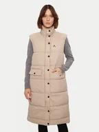 Odzież trekkingowa damska - Whistler Kamizelka Amaretto W Long Puffer W234602 Beżowy Regular Fit - miniaturka - grafika 1