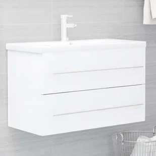 VidaXL Lumarko Szafka pod umywalkę, biała, 80x38,5x48 cm, płyta wiórowa 804701 VidaXL - Meble łazienkowe - miniaturka - grafika 1