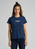 Koszulki i topy damskie - LEE CREW NECK TEE DAMSKI T-SHIRT WASHED BLUE L44OYGLR 112109939 - Lee - miniaturka - grafika 1