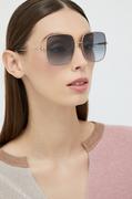 Okulary przeciwsłoneczne - Jimmy Choo okulary przeciwsłoneczne damskie kolor złoty - miniaturka - grafika 1