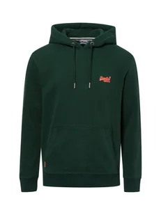 Superdry Męska bluza z kapturem Mężczyźni zielony jednolity, S - Bluzy męskie - miniaturka - grafika 1