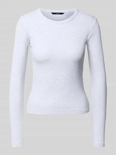 Bluzka z długim rękawem o kroju slim fit z mieszanki bawełny model ‘CHLOE’ - Bluzki damskie - miniaturka - grafika 1