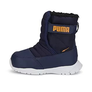 Buty dla dziewczynek - PUMA Unisex buty dziecięce Nieve Boot WTR Ac Inf Sneaker, Peacoat Vibrant Orange, 25 EU - grafika 1
